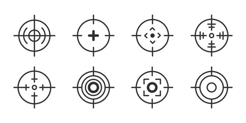 Target, goal, aim circle icon set