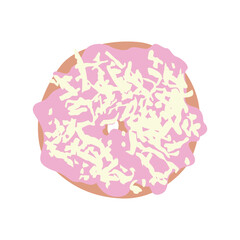 Delicious donuts colorful vector illustrations, isolated with white background.