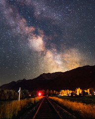 Milkyway over the mountains in allgäu