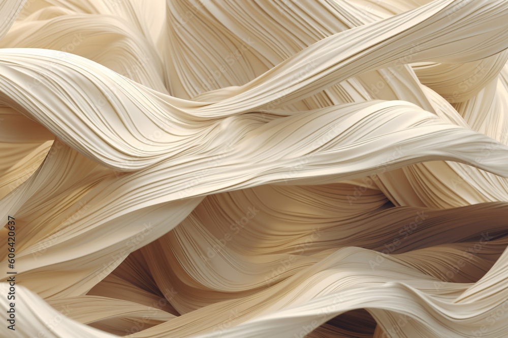 Poster An abstract illustration of wind gusts creating abstract patterns and shapes, symbolizing the invisible force and movement of wind. Generative AI technology.