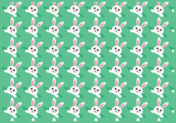 Beautiful cute bunny pattern, great design for any purposes, Easter background, Holiday wallpaper design, Easter bunny, Seamless fabric texture 