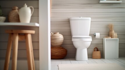 Fototapeta na wymiar Modern toilet bowl, ai generative