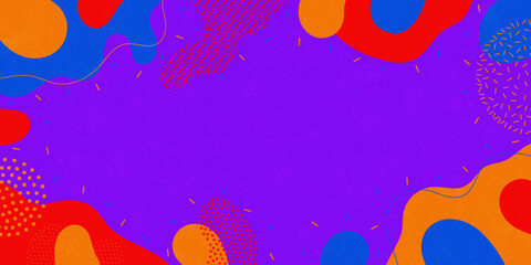 Bright background. Abstract shapes, bright colors. Minimalist pattern background.