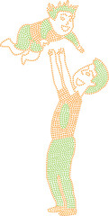 Fototapeta premium Father Rhinestone Design 