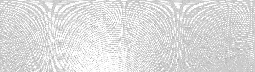 Dotted halftone waves. Abstract liquid shapes, wave effect dotted gradient texture waves isolated vector symbols  Halftone graphic dots waves. Wave dotted halftone, creative shape abstract