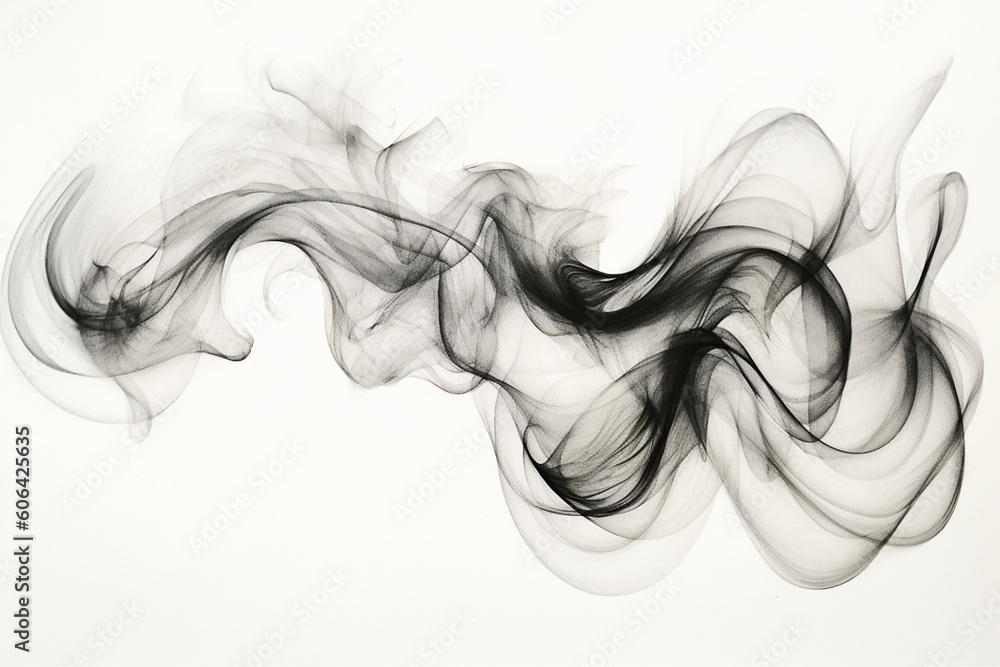 Aufkleber  A series of abstract ink drawings of an object, using flowing lines and organic forms to capture its essence and evoke a sense of movement.   Generative AI technology.
