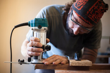 Master Woodworker Crafting with Precision