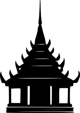 recommend clip art: black and white of temple icon