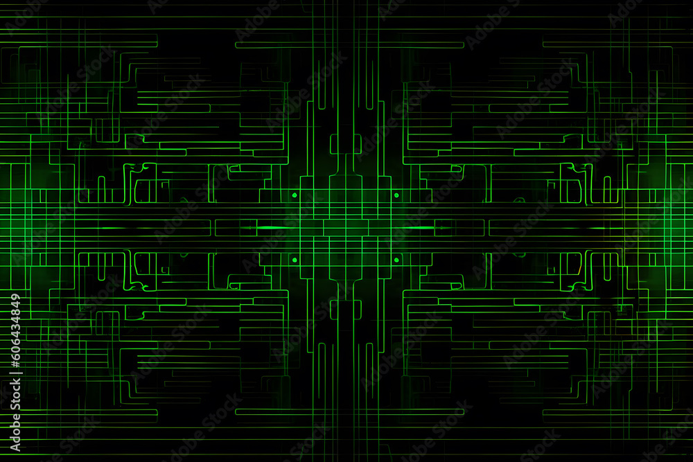 Poster high tech electronic circuit board background. neural network ai generated