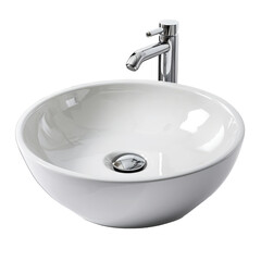 elegant wash basin isolated on white