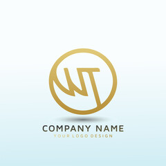 New small business letter WT vector logo design
