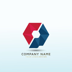 Logo for software design company letter PC