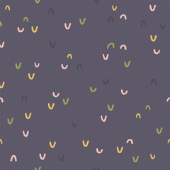 Ccolorful seamless pattern with hand drawn elements.