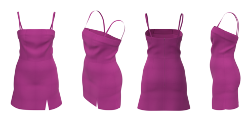 Little Dress. Isolated. Pink Dress