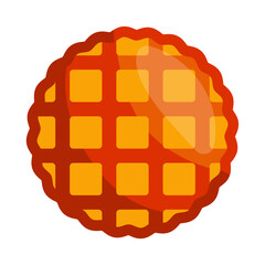 Dutch apple pie with a lattice top layer concept vector color icon design, Bakery and Baked Goods symbol, Culinary and Kitchen Education sign, Recipe development stock illustration