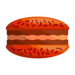 Ghoriba Bahla concept, Shortbread Cookies with Almonds and Sesame vector color icon design, Bakery and Baked Goods symbol, Culinary and Kitchen Education sign, Recipe development stock illustration