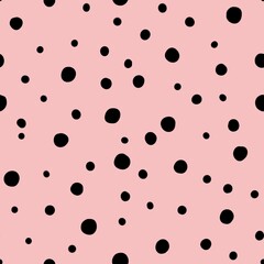 Dots black cute abstract geometric pink pattern 