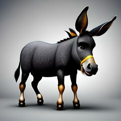 donkey illustration design generative ai