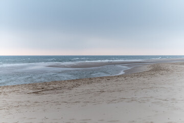 North Sea North Holland beach with sea