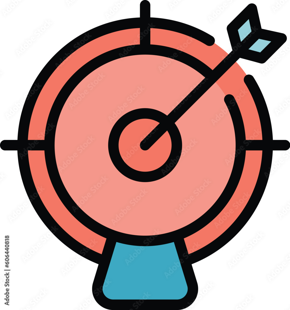 Poster goal realization icon. outline goal realization vector icon for web design isolated on white backgro