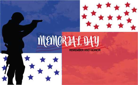 Memorial day 2023 image vector illustration stock