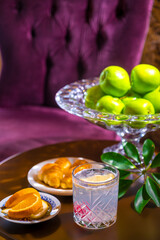 Drink with Decorative Decorated Background