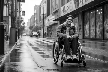 Obraz premium Life with a disability concept. Generative AI 