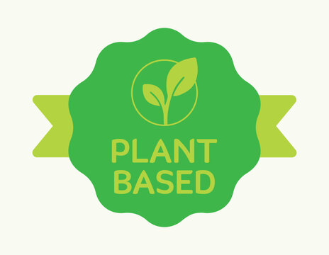 Vegan, plant-based. For products, food industry. Sustainability, environmental, green, ecological, organic value. Bioeconomy symbol label. vector illustration.eps