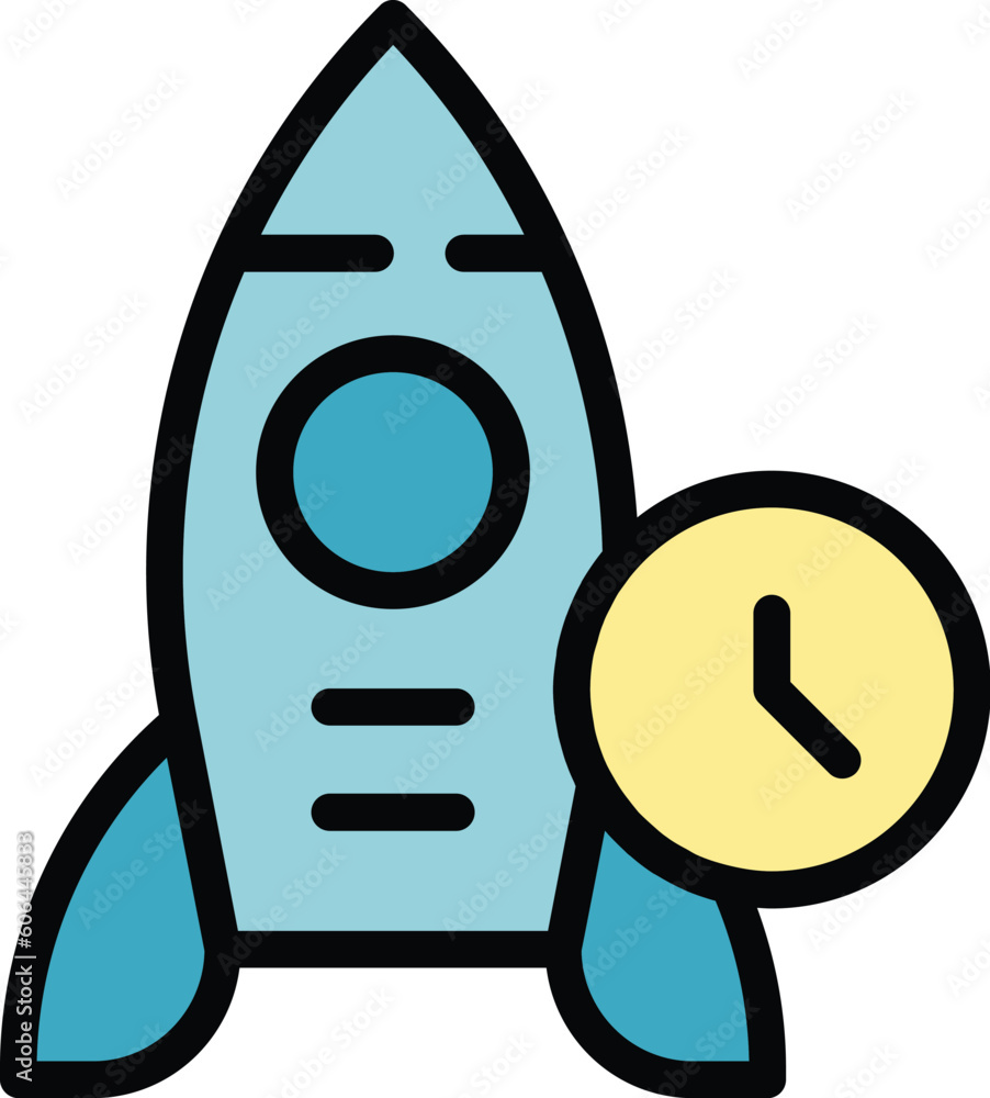 Poster launch startup icon. outline launch startup vector icon for web design isolated on white background 
