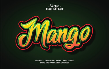 Mango Editable Vector Text Effect.