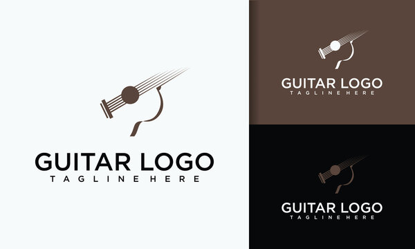 acoustic guitar logo template