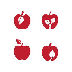 red apple vector illustration for an icon,symbol or logo. apple template logo 