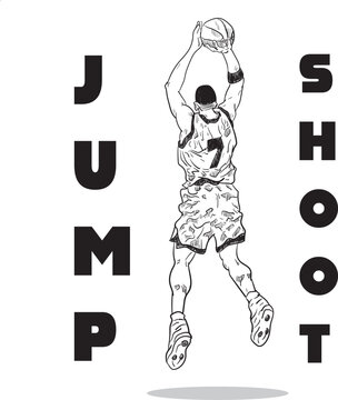 Jump shoot illustration