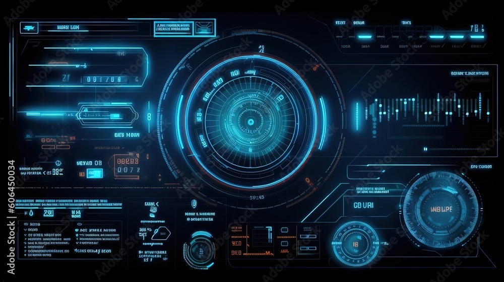 Aufkleber hud callout titles. hud,gui for game background design. technology background. digital data. generat