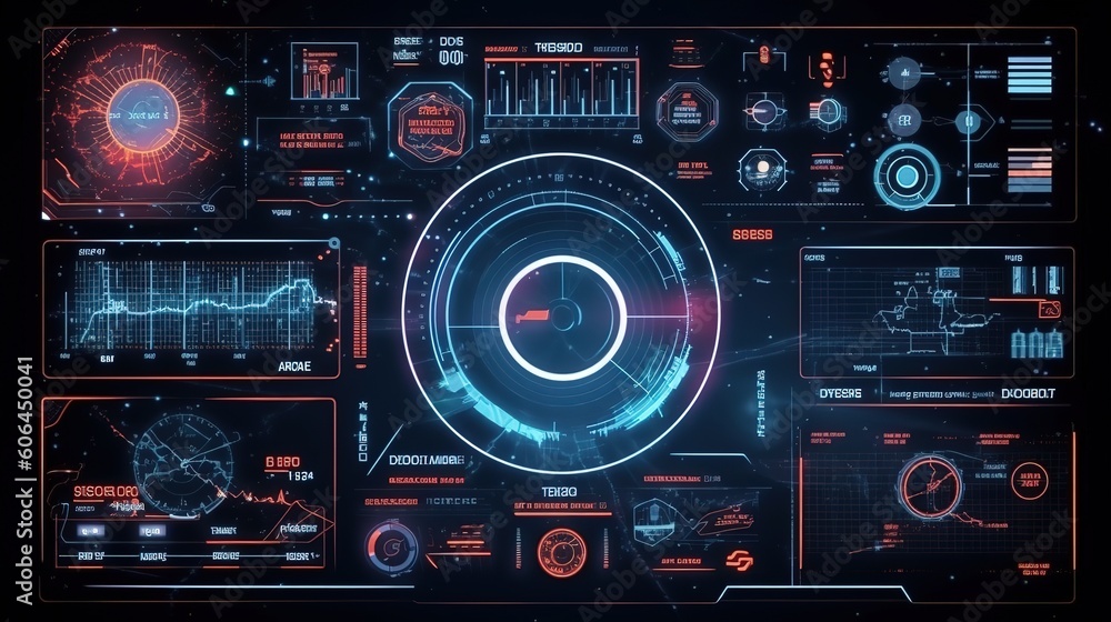Poster hud callout titles. hud,gui for game background design. technology background. digital data. generat