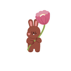 rabbit bunny flower
