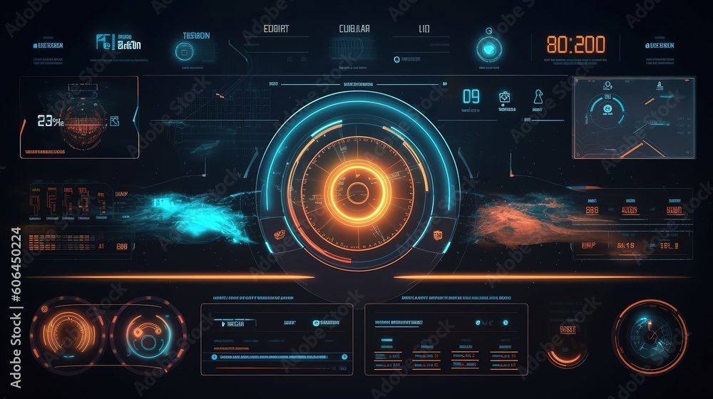 Aufkleber futuristic interface hud design.hud,gui for game background design. technology background. digital d