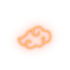 illustration of a cloud japanese cloud neon sign