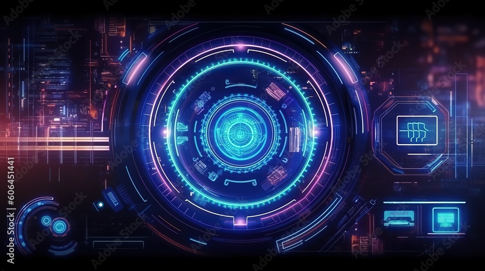 Poster futuristic download progress bar hud. hud,gui for game background design. technology background. dig