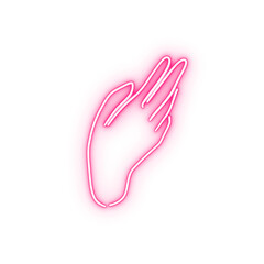 pink hand nail salon symbol neon sign