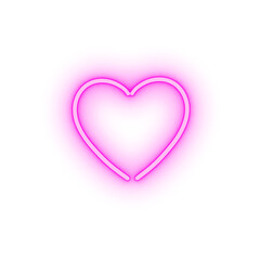 pink heart neon sign love