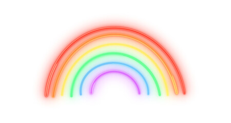 rainbow in the form of a rainbow neon sign decoration