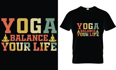 Yoga t-shirt design graphic vector.