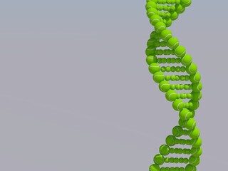 DNA helix made with Tennis balls Sport Genetics concept  3D rendering