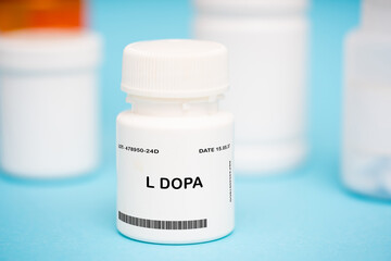 L Dopa medication In plastic vial