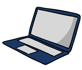 Obraz na płótnie Canvas computer laptop vector isoloted