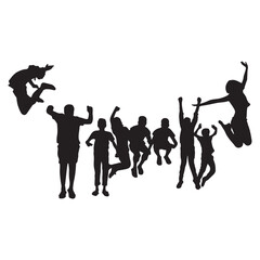 Jesus Christ of heaven over cross - ascension Christ return. Silhouette illustration