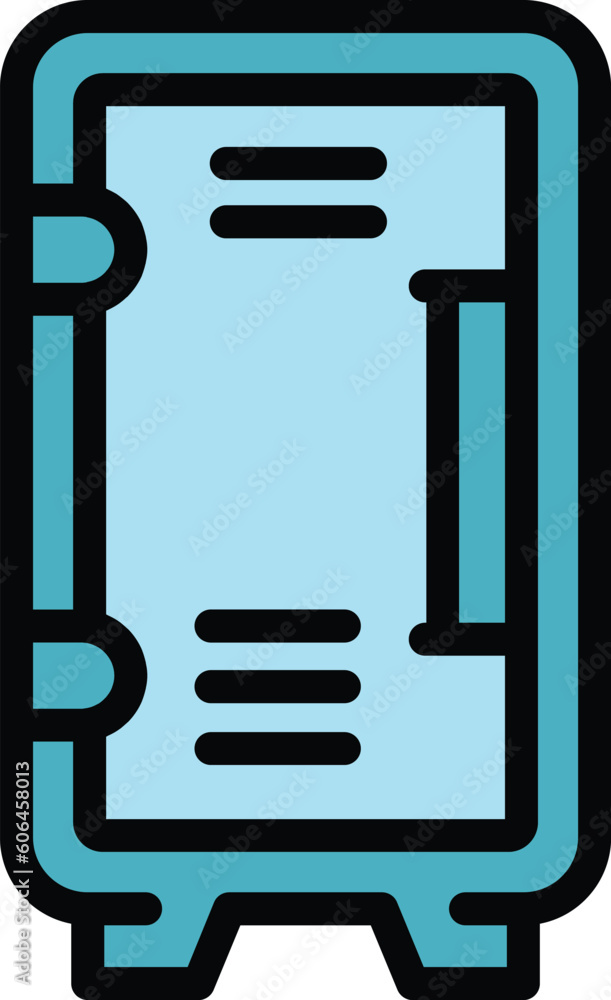 Poster deposit room check privacy icon. outline deposit room check privacy vector icon for web design isola