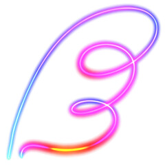 Obraz premium wing neon rainbow