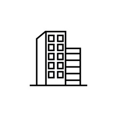 Skyscraper line icon, cooking food logo vector